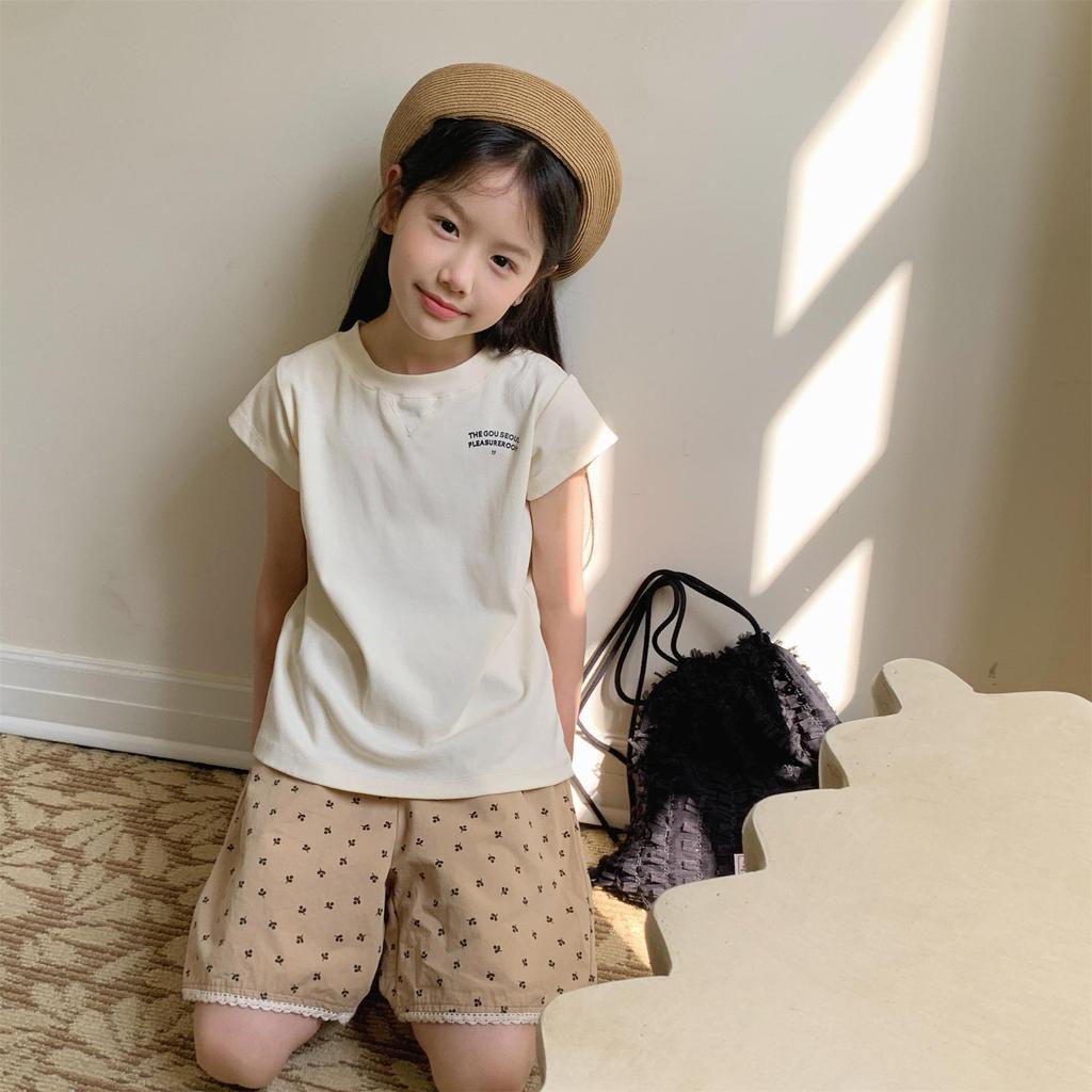 Pantaloncini in Pizzo Blu Stile Coreano Zhili per Bambine