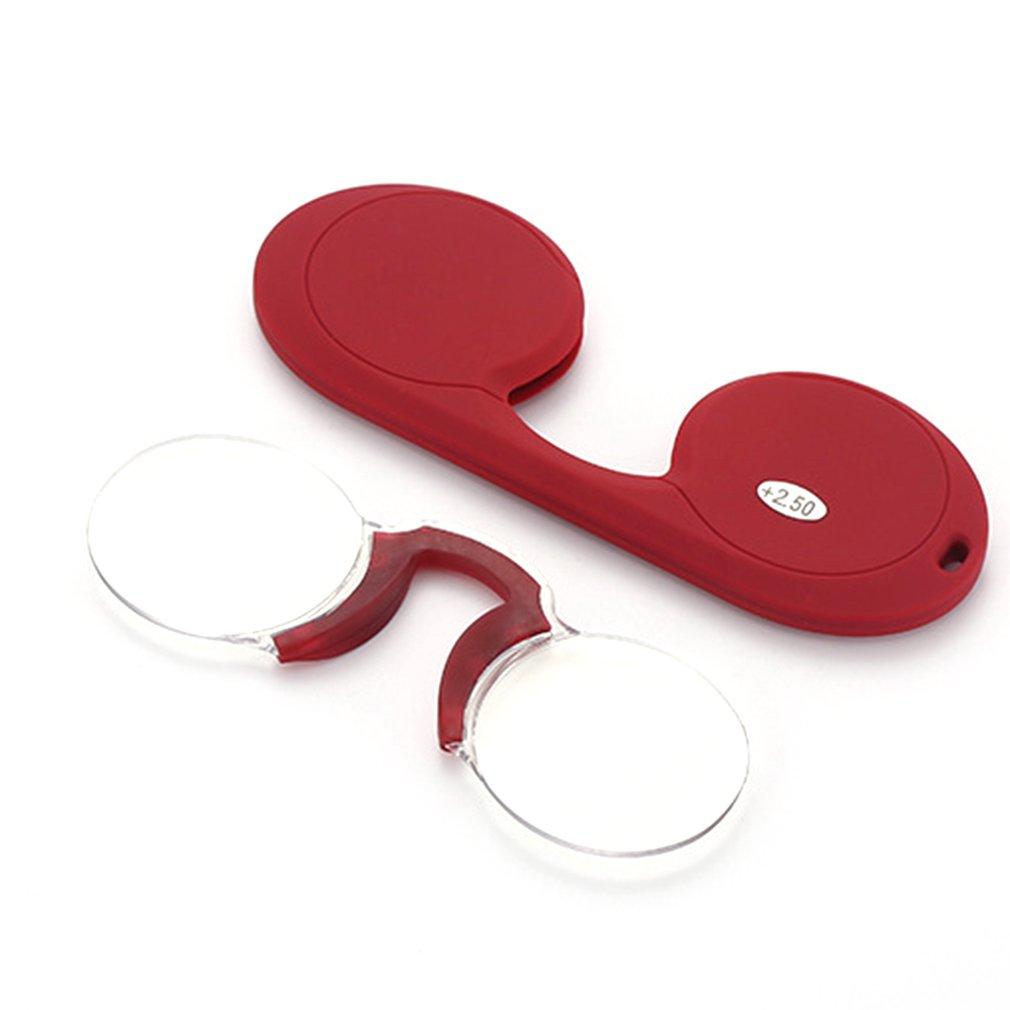 

Portable Comfortable Soft Silicone Clip Nose Presbyopic Glasses Key Chain Men S And Women S Reading Glasses +1.0+2.0+3.0 +1.0