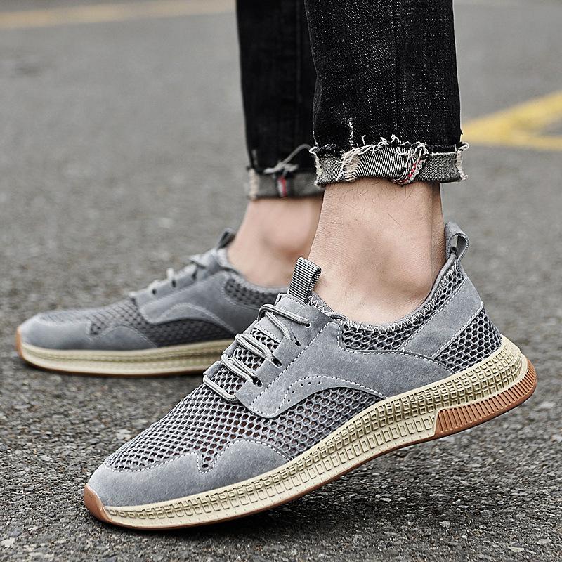 9260 Men'S Shoes Mesh Shoes Summer Sports Shoes Hollow Ventilation Holes Lightweight Running Shoes Comfortable Walking Casual Shoes
