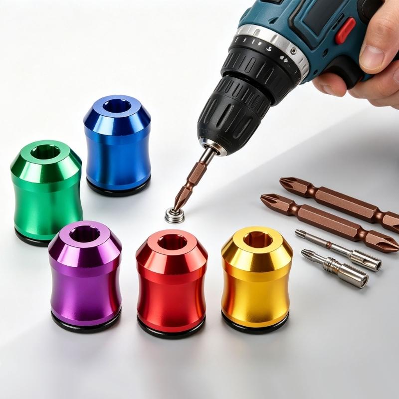 5Pcs Magnetic Bit Holders with 3Pcs 65 mm Double Ended Screwdriver Bits for Recessed Screws, Home Repair, and Installation Tasks