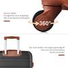 Suitcase Set, M-L-XL Set, ABS Hard-Shell Suitcase, Durable Suitcase Sets, Suitcase with Spinner Wheels and Lock, with Toiletry Bag, Black