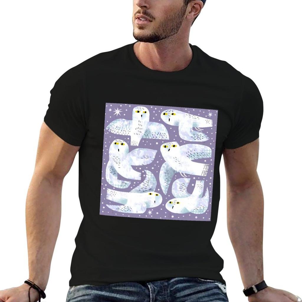 Snowy Owls Tshirt Funny T Shirts Cotton T Shirt Unisex Luxury Black Cotton Tshirt Plain For Unisex Package Tshirt