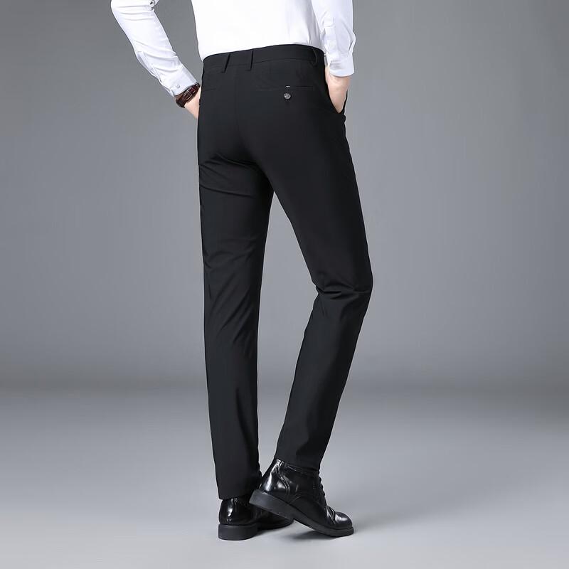 Men's Business Casual Straight-Leg Trousers