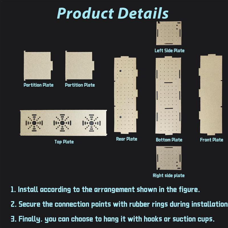Акрилова прозора коробка для розведення риб З гачком Багатофункціональний Нековзкий інкубатор для акваріума З присоскою