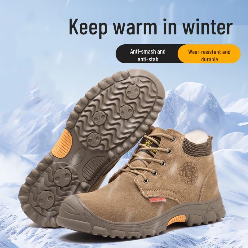 Anzuen Warm Safety Work Boots 46