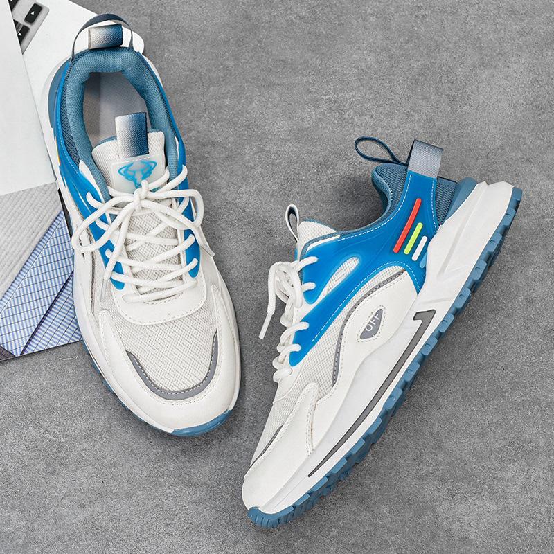 

Sneakers men s summer mesh breathable casual versatile running heightening little white dad shoes men s new models 44