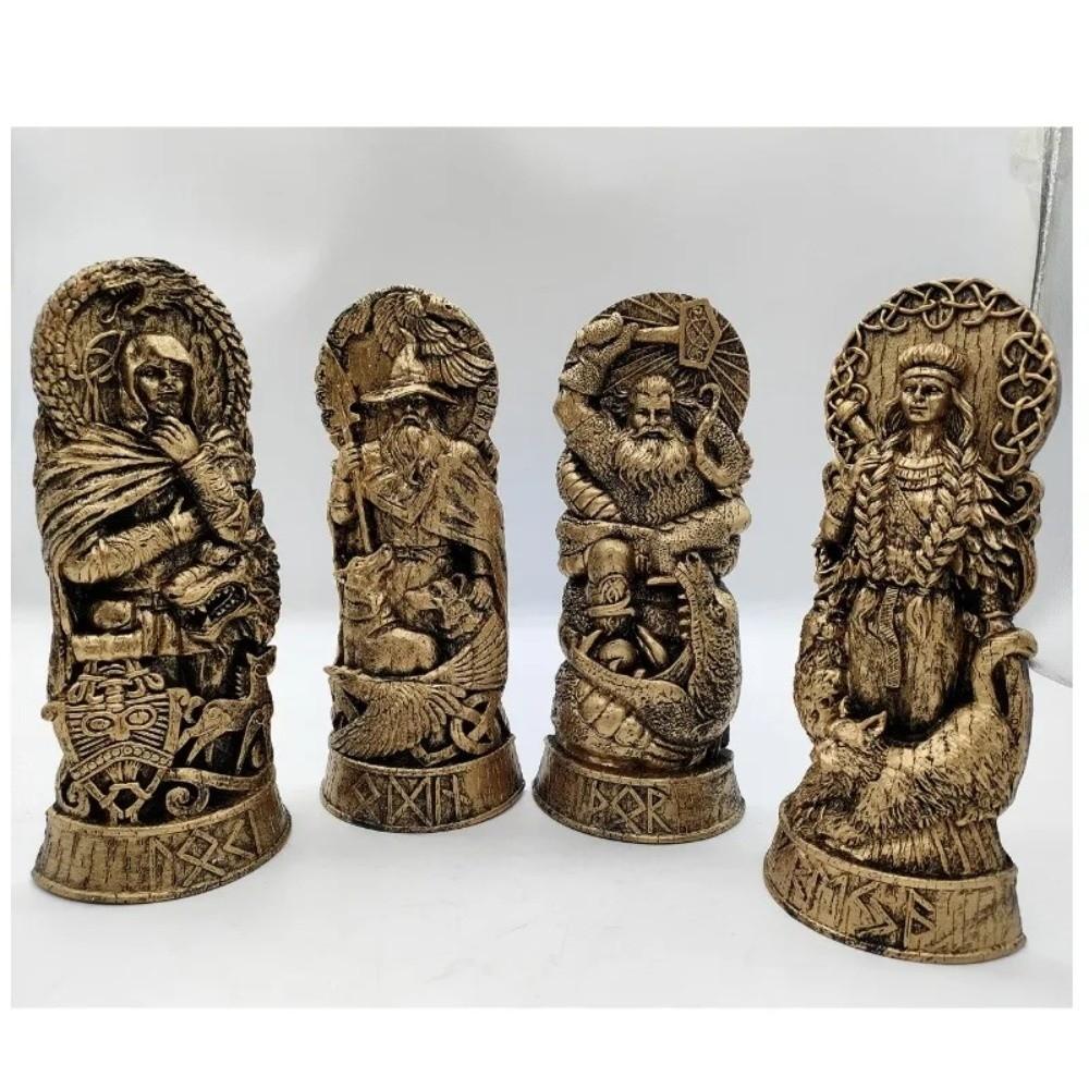 Carving Viking Gods Ornaments Resin Crafts Myths and Legends Statue Freya Statue Home Decoration