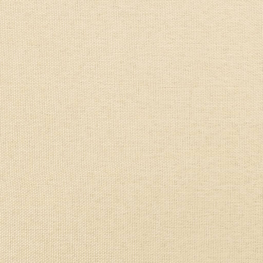 Rocking Chair with Footstool Cream White Fabric