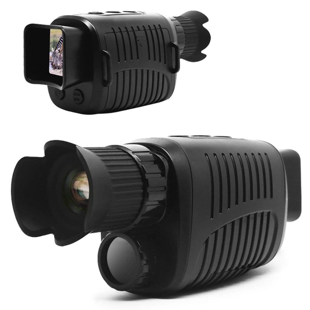 2.5K Night Vision Monocular Infrared Scope with 10X Zoom 7 Level Adjustment 800m Range Rechargeable HD Camera for