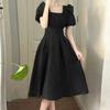 Abito longuette da donna A Line Streetwear Tinta unita Flowy Summer Ladies Abito medio lungo da indossare ogni giorno
