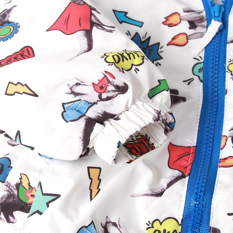 Children's Spring Boys Cartoon Jacket Zip Thin Hoodie