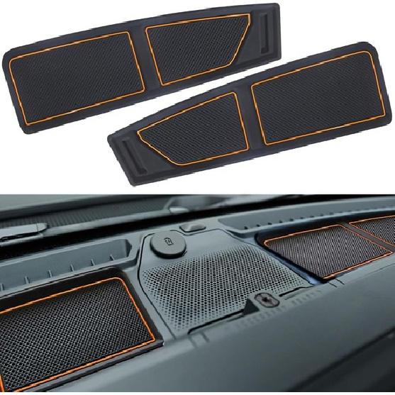 

2pcs Orange Color Anti Dust Dash Dashboard Cover Mat for Ford Bronco -2024