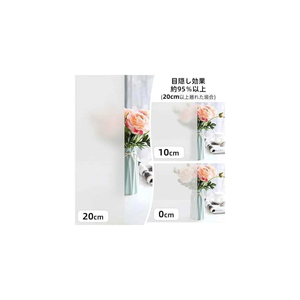 DIFIT Window Privacy Film, Frosted Glass Look, Privacy Screen, UV Cut, 90x400cm