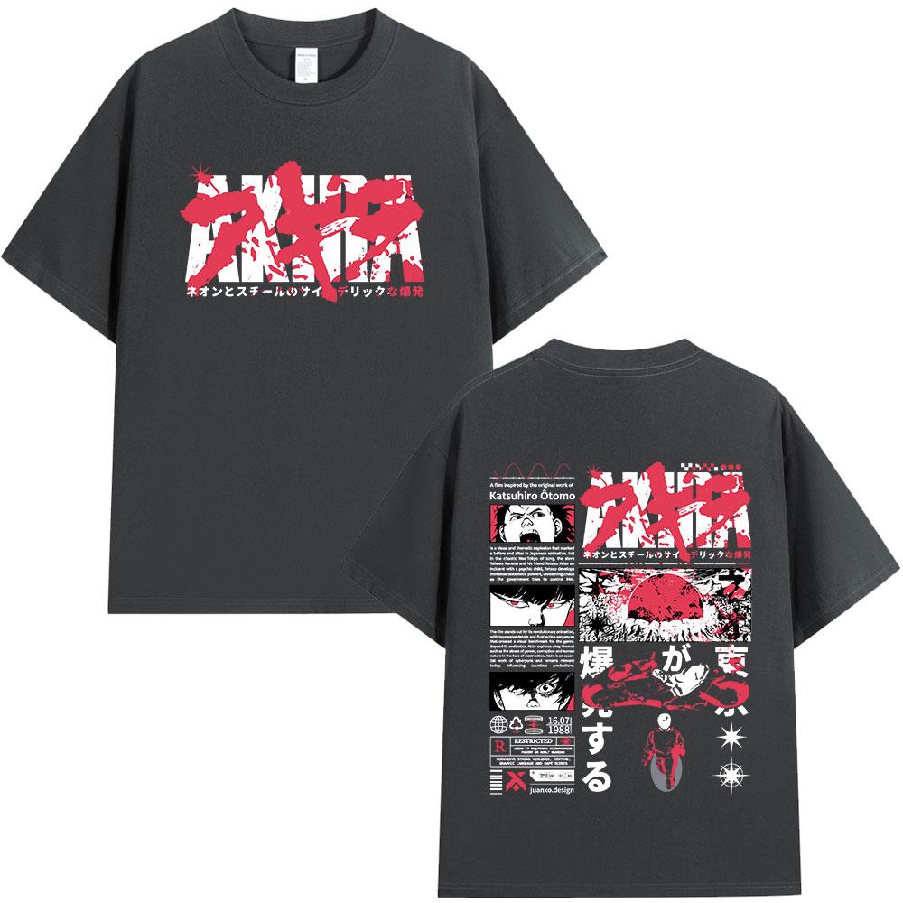 Anime Akira T Shirts 90s Japanese Unisexga Science Movie Shotaro Kaneda T-shirt Unisex's Women Clothing Fashion Cotton Casual T-shirts