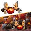 Ghost Campfire Gathering Flickering Nightlight 3D Printed Cute Ghost Ornaments Statues Bonfire Party Halloween Desk Decoration