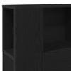 Headboard Cabinet Black Oak Effect 200 x 18.5 x 102.5 cm