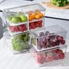 Kitchen Food Preservation Box Refrigerator Organizer With Handle Stackable Vegetable Fruit Storage Containers Home Organization