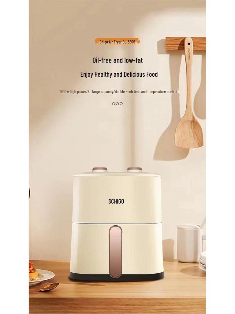 Wielofunkcyjna frytownica powietrzna Zhigao 25-Model – Duża pojemność, Elektryczny piekarnik beztłuszczowy