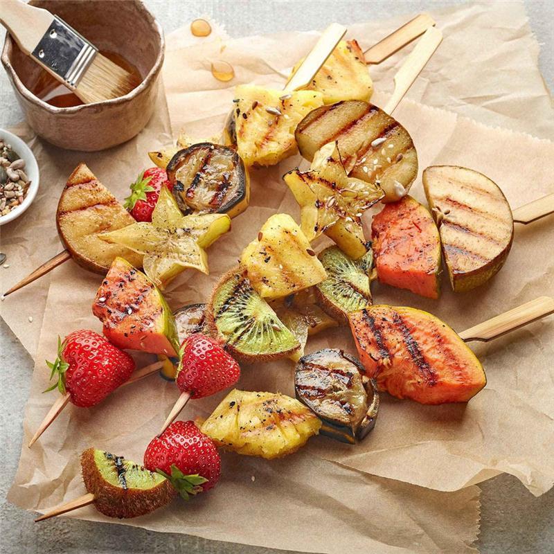 ABWR-1000Pcs Bamboo Paddle Skewers Barbecue Bamboo Skewers Cocktail Sticks For Barbeque Kebabs Cocktails Buffets Party 12Cm