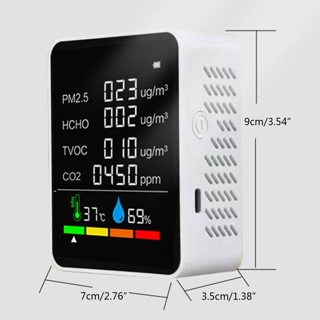Portable Carbon Dioxide Monitor Accurate Tester Air Quality Detector Air Analyze