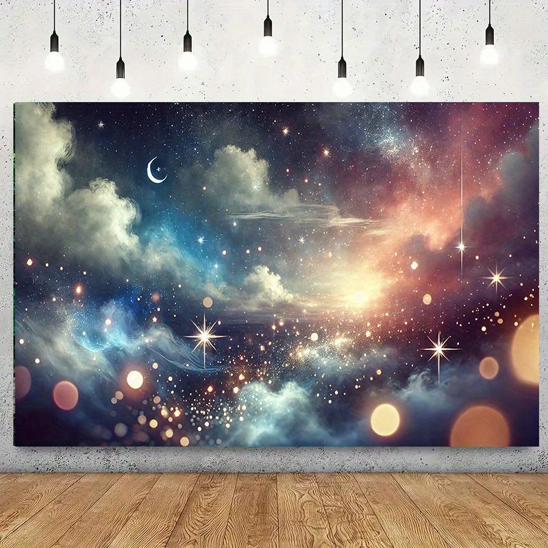 1pc Starry Night Background Banner  Multi Functional Home  Living Room  Studio  Party Home Decoration Banner