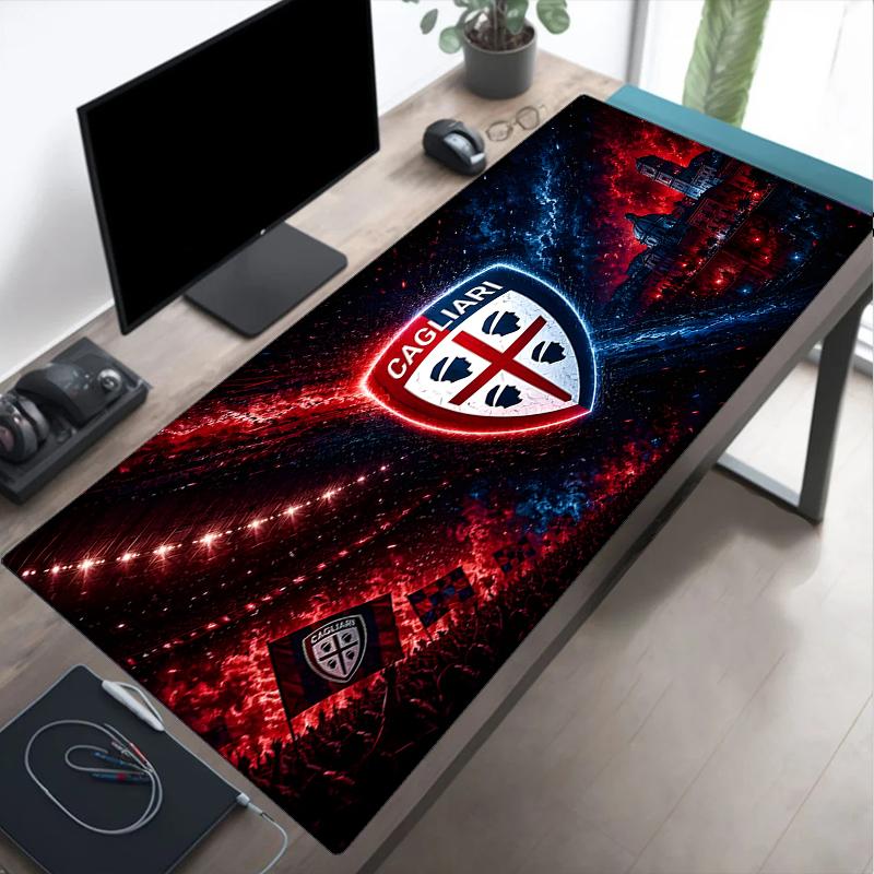 Cagliari Football Club Crest Mouse Pad, Gaming Mouse Pad, Keyboard Pad, Desk Decor for Computer Notebook Fan Gift Birthday Gift