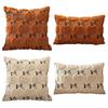 Decorative Throw Pillow Covers Thanksgiving Pumpkin Cushion Cover, Plush Embroidered Cozy Bedroom Cover Soft Case for Farmhouse Home Autumn