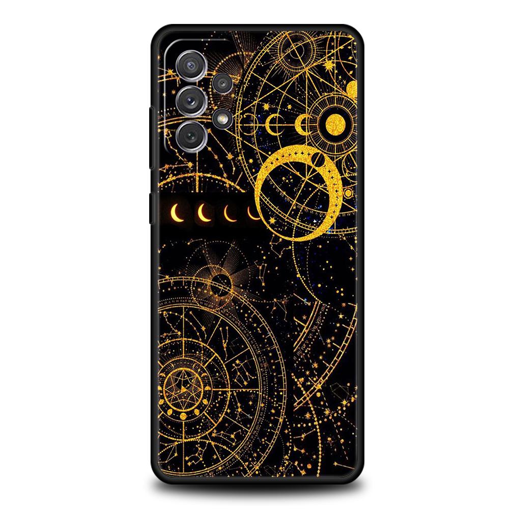 Suns Moons Clouds Astrological Phone Case for Samsung Galaxy A13 A14 A54 A73 A34 A51 A71 A22 A23 A32 A52 A01 A31 A41 Soft Shell