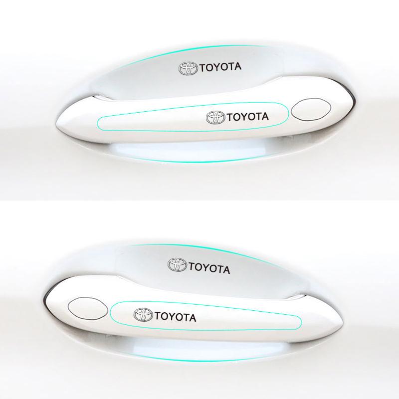 8pcs Car Door Bowl Door Handle Anti Scratch Sticker Auto TPU Transparent Protective Film for Toyota GRsport Crown Hilux Aygo