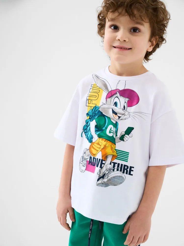 2026 Summer Personalized Pure Cotton Baby Short Sleeve T-shirt - Round Neck, Mid-Length, Comfortable & Stylish 110 cm белый