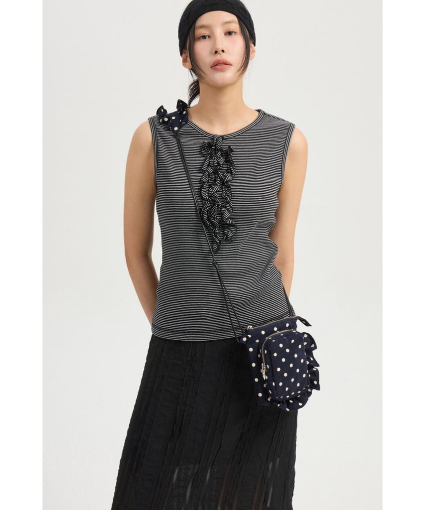 LUCKY CHOUETTE Lace Banding Midi Skirt (Black) Lfkax25540Bkx