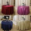 Solid Color Satin Round Table Cloth Tablecloth Table Cover Overlay For Birthday Wedding Banquet Restaurant Festival Party Supply
