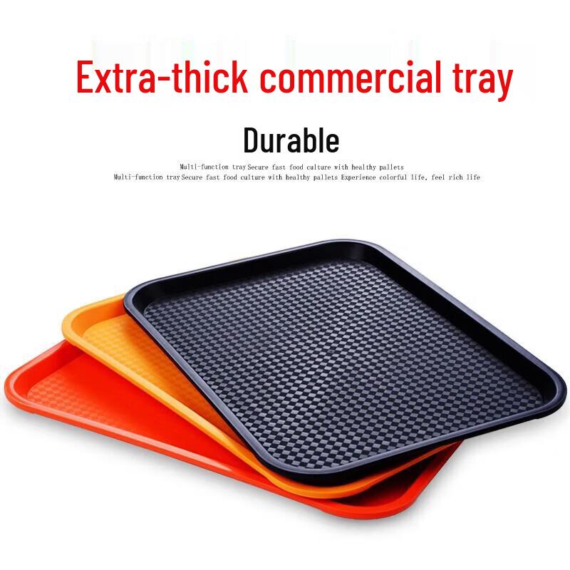 Jingbeier Rechteckiges Anti-Rutsch-Tablett aus PP-Kunststoff für den gewerblichen Gebrauch