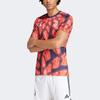 Adidas Sport Performance Juventus Geometric Pattern Printed Pre-Match Short Sleeve Football Shirt Men Tops Red IW0462