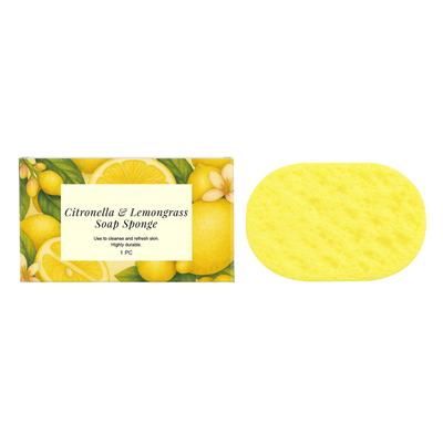Citronella Lemongrass Soap Sponge Bath Sponge Exfoliating Sponge Is Suitable For All Body Washes And Effectively Cleanses And Exfoliates