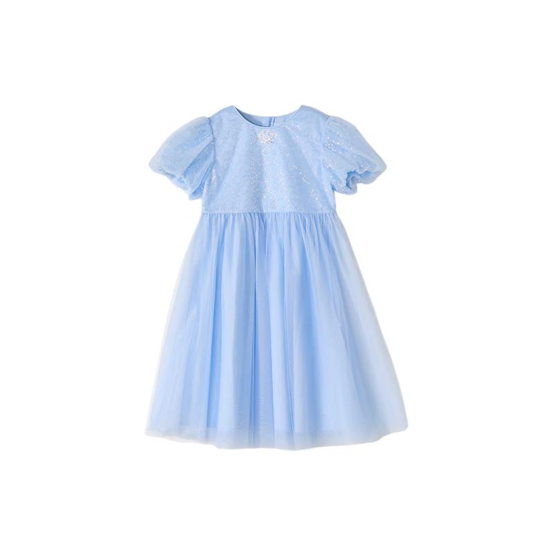 DESA Girls Puff Sleeve Mesh Princess Dress 150