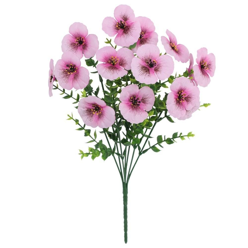 

Plastic Artificial Pansy Flowers 7 Fork Flowers Bundle Fake Flowers No Fade Tricolor Violet Faux Pansy Flowers Indoor Outdoor розовый