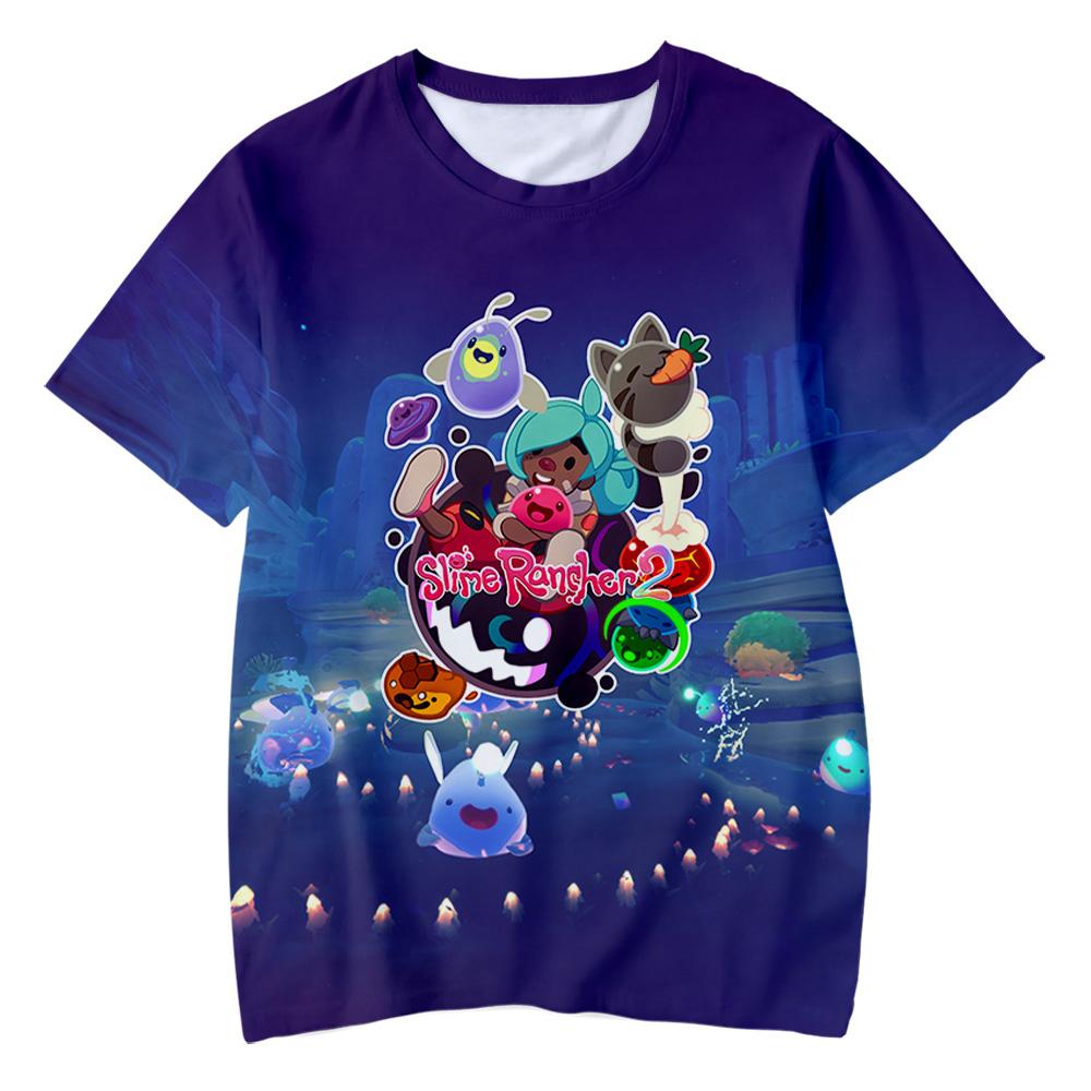 Slime Rancher Cartoon Game 3D Print T-Shirt Fashion Street Loose Short Sleeve