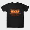 Men Black Print T-shirt The First Annual - Wkrp Turkey Drop No-Cut Transfer Paper Print Cotton Tshirt