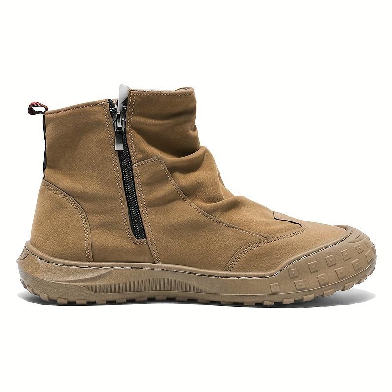 Men's High Top Boots, Autumn New Breathable Workwear Shoes, Trendy and Versatile Anti Slip Casual Labor Protection Shoes