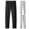 Men Casual Golf Pants Moisture-Wicking - Zipper Fly Solid Color Trousers with Pockets