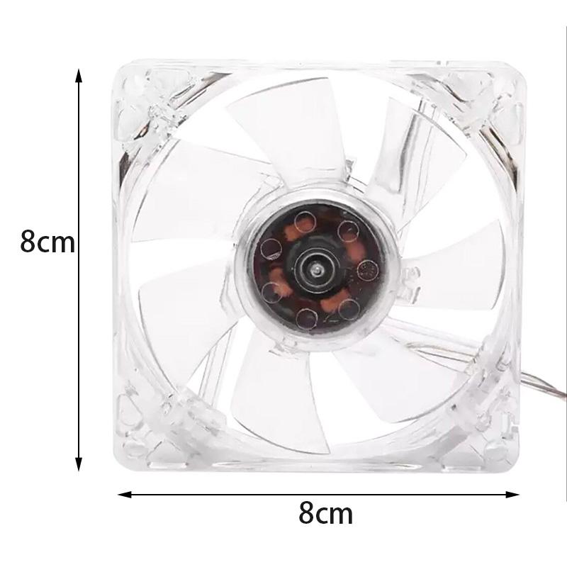 

USB Fan 5V Air Cooling RGB Fan Cooler 8x8 12x12cm LED Light Mute PC Computer Fan with 100CM cable for Hamester Cage Fish Tank