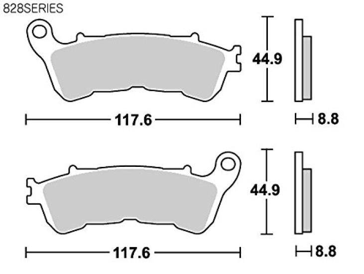 KITACO SBS Brake Pad 828HF Ceramic Forza FAZE CB400SF ABS NC700 CB1300SF VFR1200 etc. 777-0828000