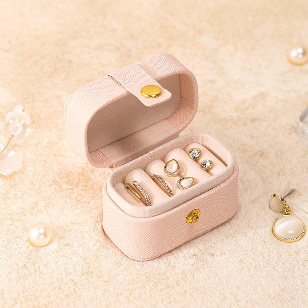 Leather Water-proof Travel Earring Holder Ring Display Box Jewelry Storage Case Jewelry Organizer