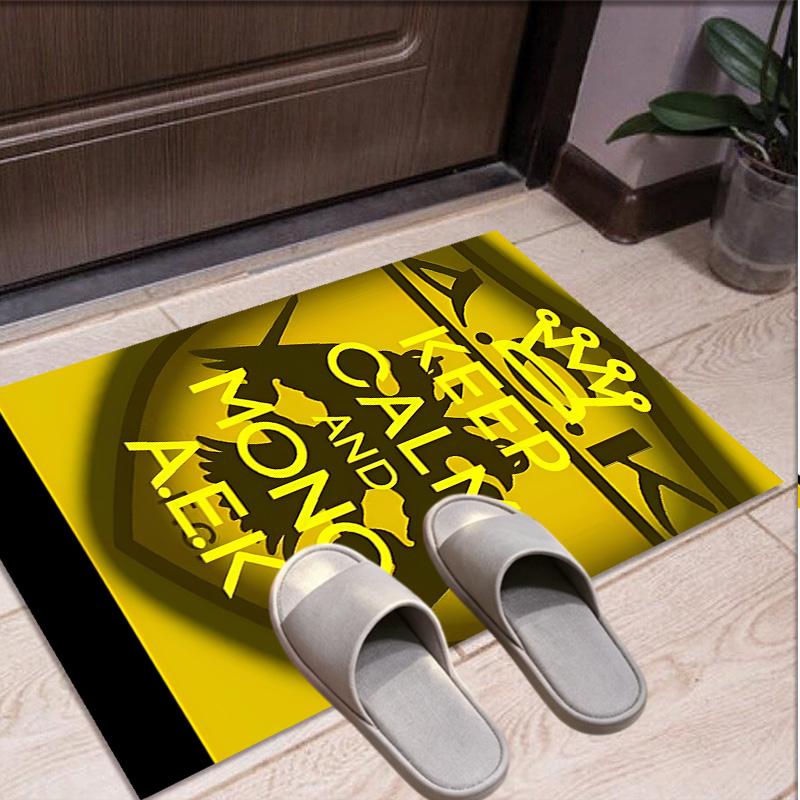AEK Athens FC Pattern Rug, Indoor/Outdoor Mat, for Picnic, Gameroom, Bedroom, Office, Living Room, Home Decor Carpet, Birthday Gift