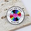 Custom Heart Glitter Alloy Brooch: Fashionable English Letter Pin for Backpacks, Clothes, and Accessories