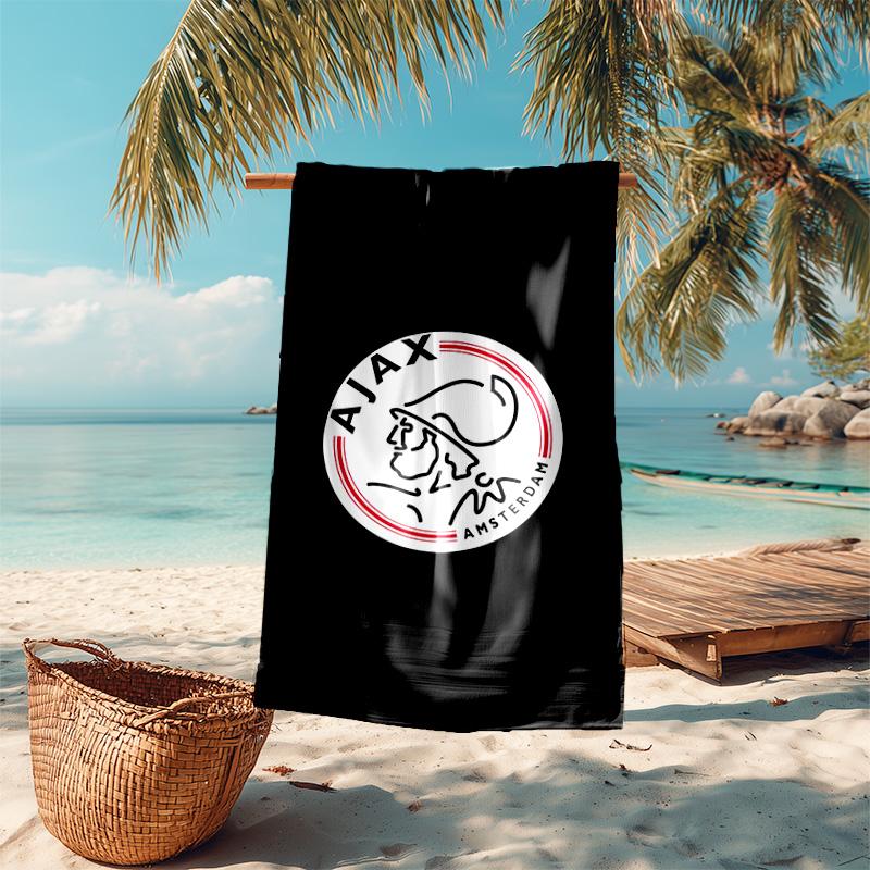 proof beach towel with AFC Ajax pattern - soft,absorbent,quick-drying,machine washable - perfect for swimming,camping,bathing