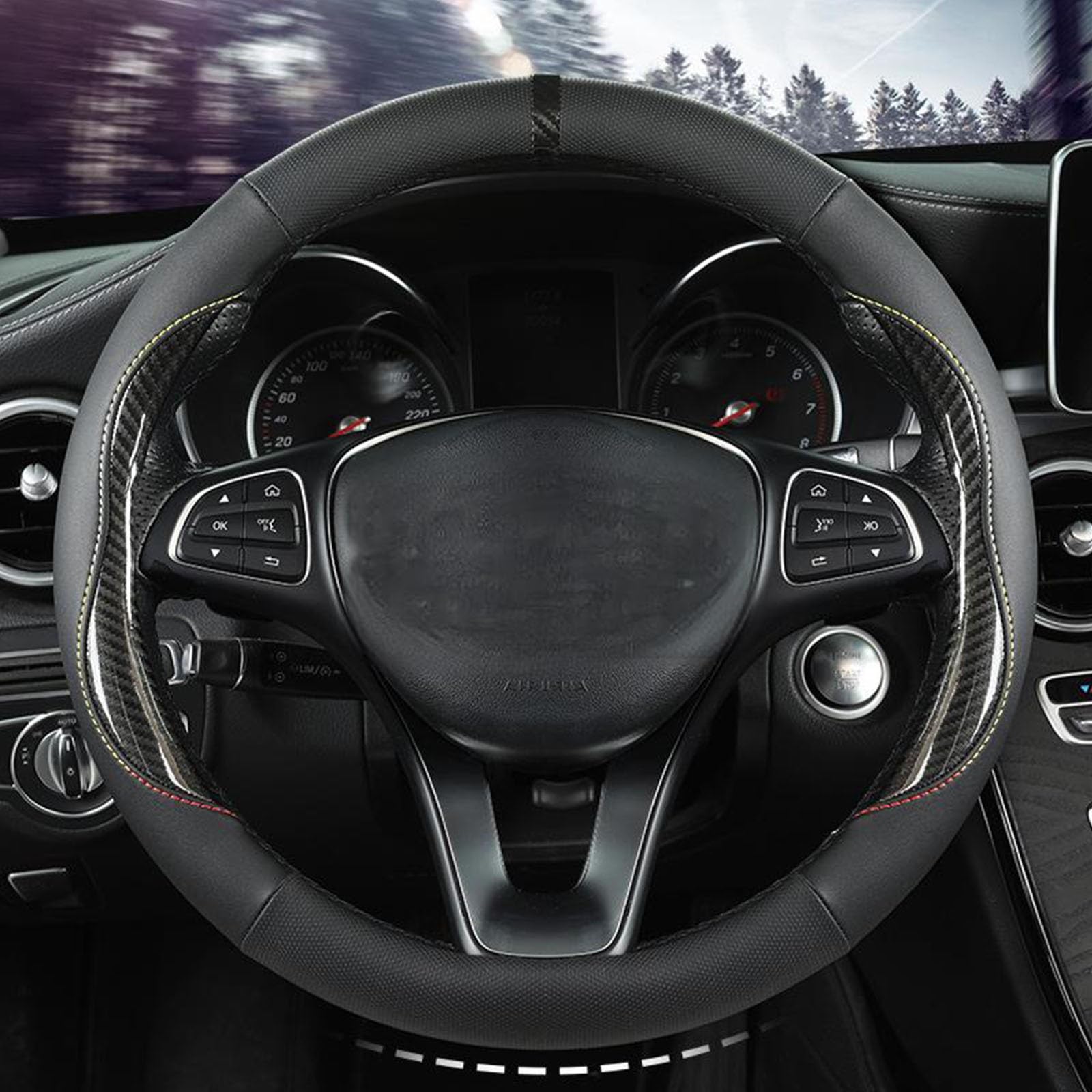 

Toyota NHP Aqua 10 Серия Aqua NHP10 NHP10H 2017.06 - 2021 Чехол на рулевое колесо, Round чёрный