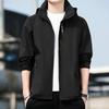 Outdoor Jacket Men's and Women's Spring and Autumn New Couple Removable Hooded Casual Windproof Jacket Sports Trench Coat