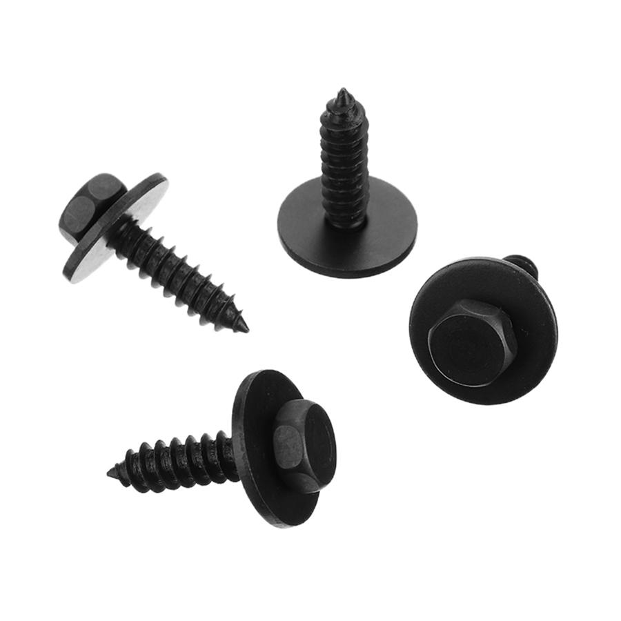 100Pc Metal Car Screw Body Fender Bumper Retainer Clips 7mm Hex (4.2-1.41x22mm)